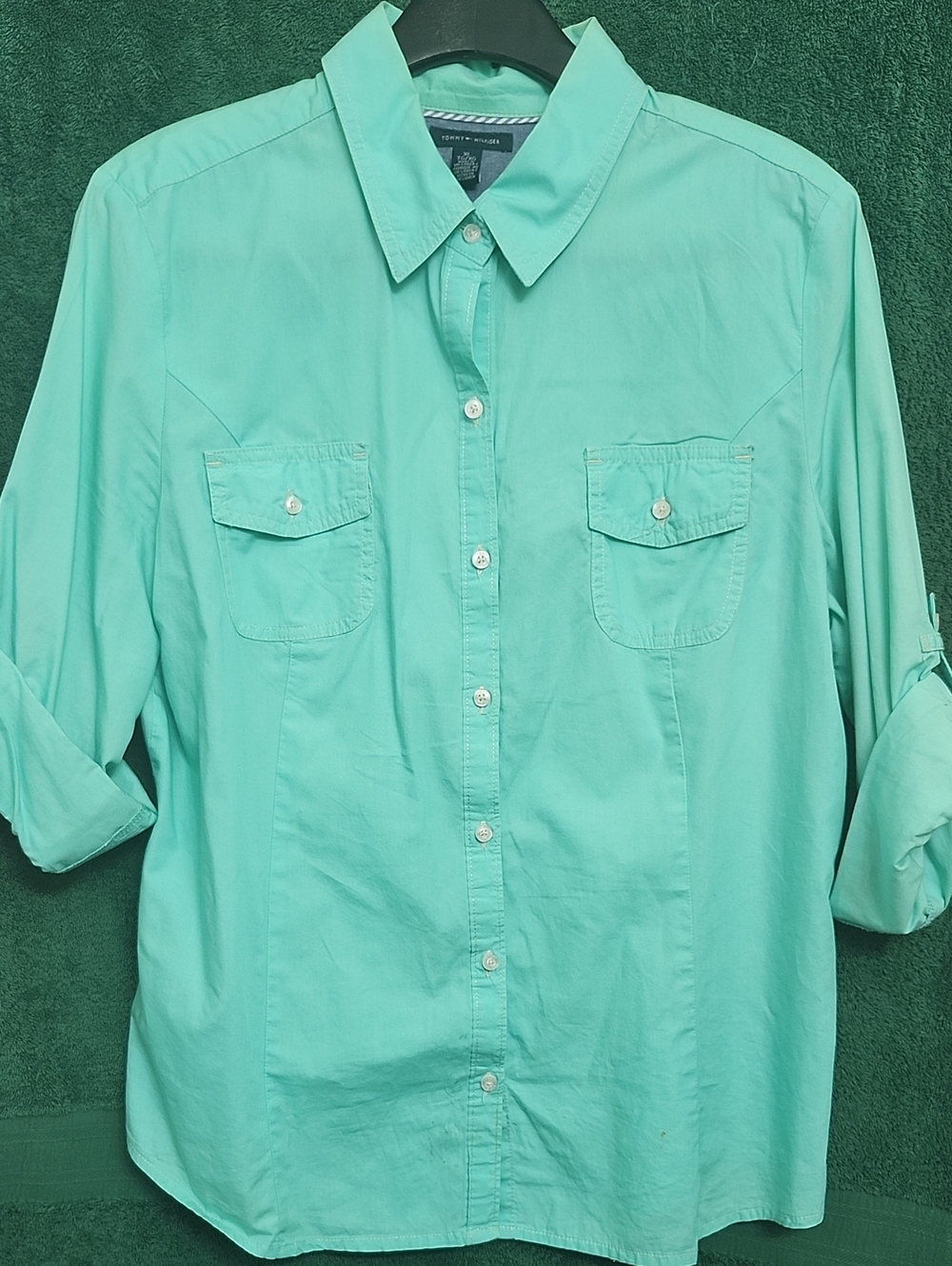 Tommy Hilfiger Mint Green Button-Down Shirt